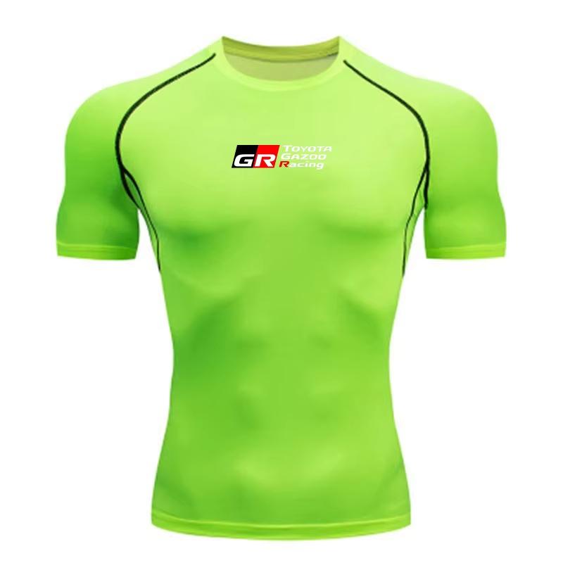 Toyota GR Gazoo Racing Team Summer Tight Fitness T-Shirt Men's Women's Fashion Sports Cycling Top for Active Wear