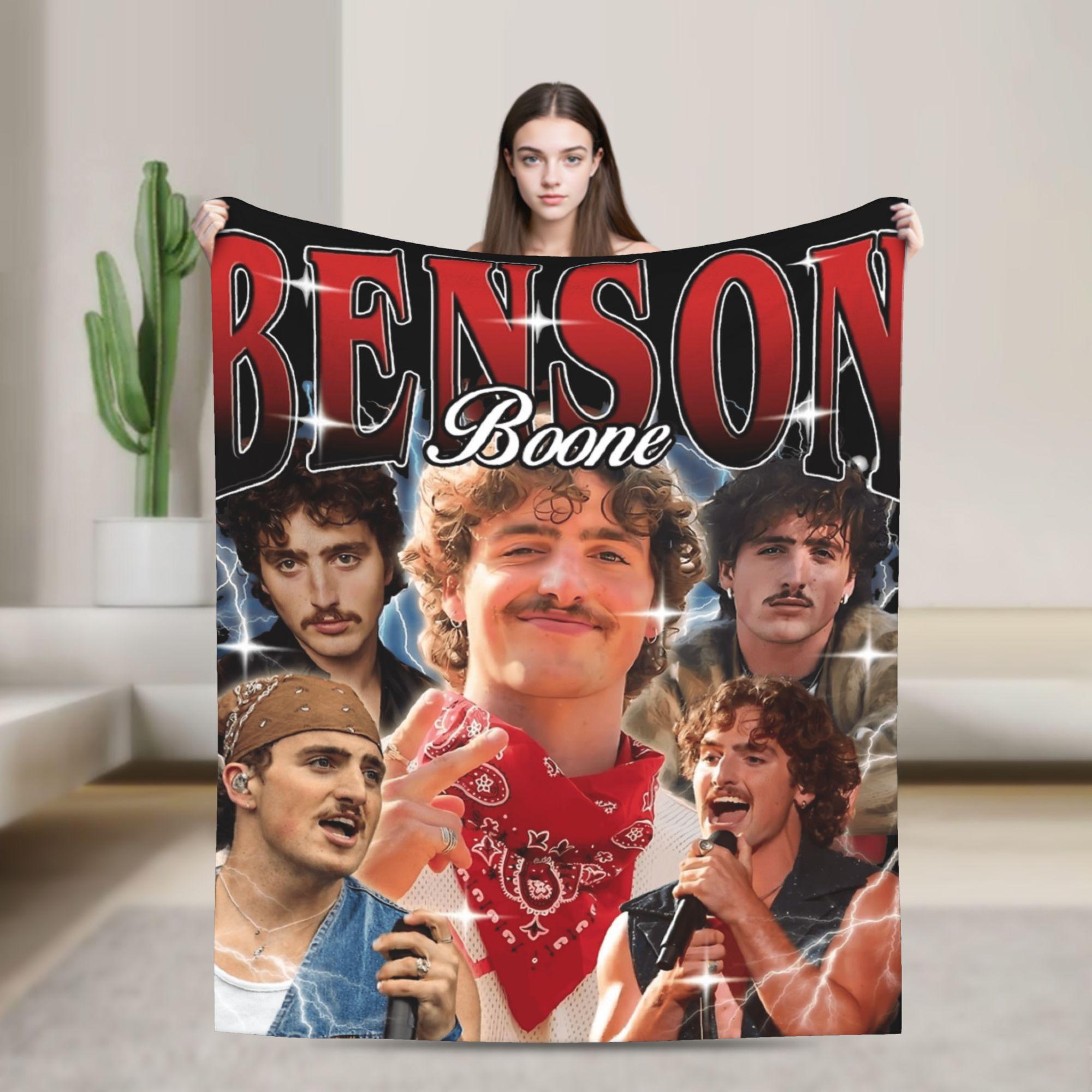 

Benson Boone American Heart Tour 2025 Flannel Blankets Warm Soft Throw Blanket for Couch Chair Camping Bedspread Sofa Bed Cover 130x150cm
