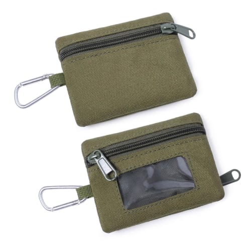 Tactical Molle Pouch Bag, Portable Storage Wallet with D-Ring Clip Attachment - Outdoor Organizer Gear Pouch, Key Card Case, Fanny Pack for Outdoor, R