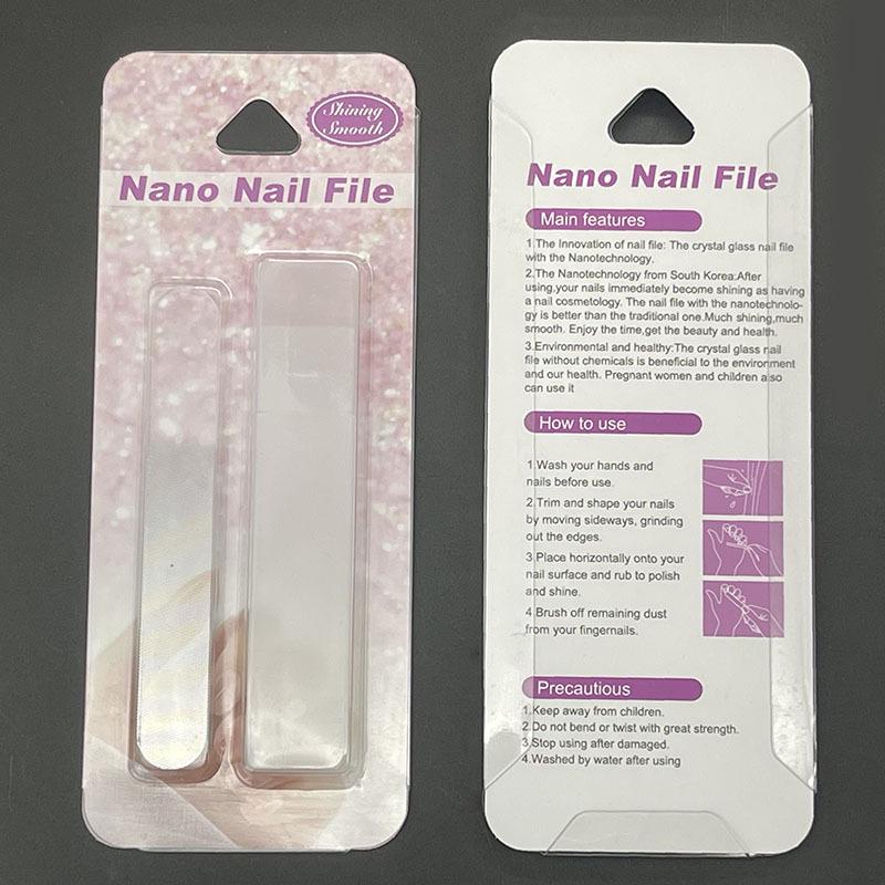 Square Round Glass Nano Nail File & Polishing Buffer - Shiny Nail Art Tool