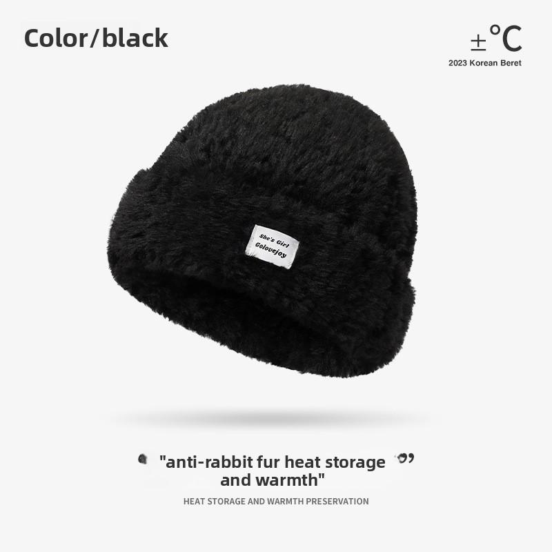 

Winter Women Fisherman Hat With Faux Rabbit Fur Warm Windproof For Cold Season Style A