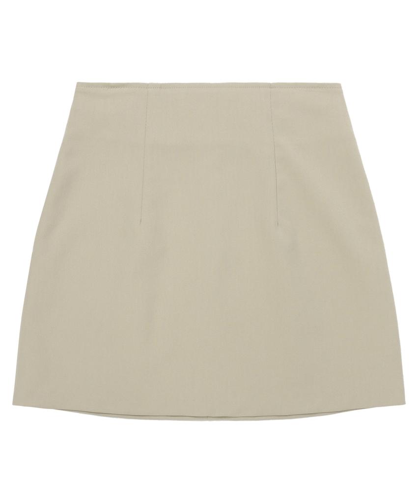 CNVS Pintuck Mini Skirt_Beige