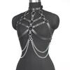 Ženy Sexy postroj Pás Hrudník Body Postroj Kožené Spodní prádlo Bdsm Bondage Spodní prádlo Gothic Fetish Oblečení Festival Rave