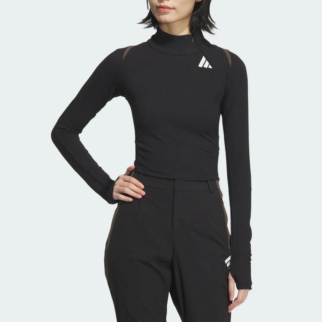 adidas Future Style Pre Series Slim Fit Long Sleeve T-Shirt Women Tops Black JM2452