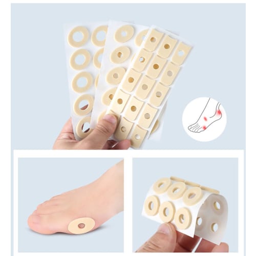 Natiform Foot Corn Protection Pads, Circle Type, Anti-Friction Pads, 4 Shapes, 60 Pieces