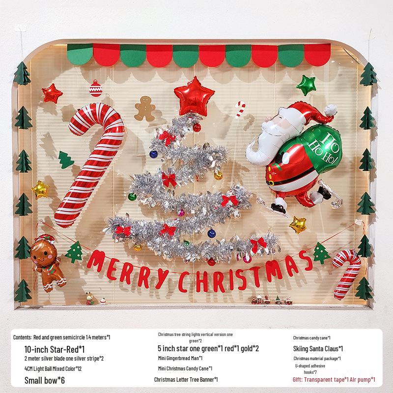 Snow-Dusted Christmas Rattan Wreath for Doorway & Window Decoration