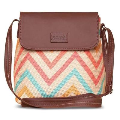 Printed Women's Hand Crafted Vegan Leather Flap Sling Bag