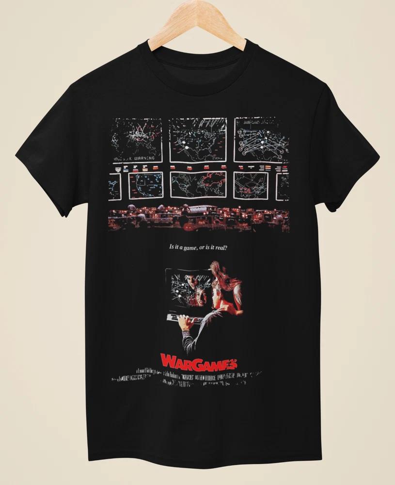 Wargames (1983) Movie Poster Inspired Unisex Black TShirt S