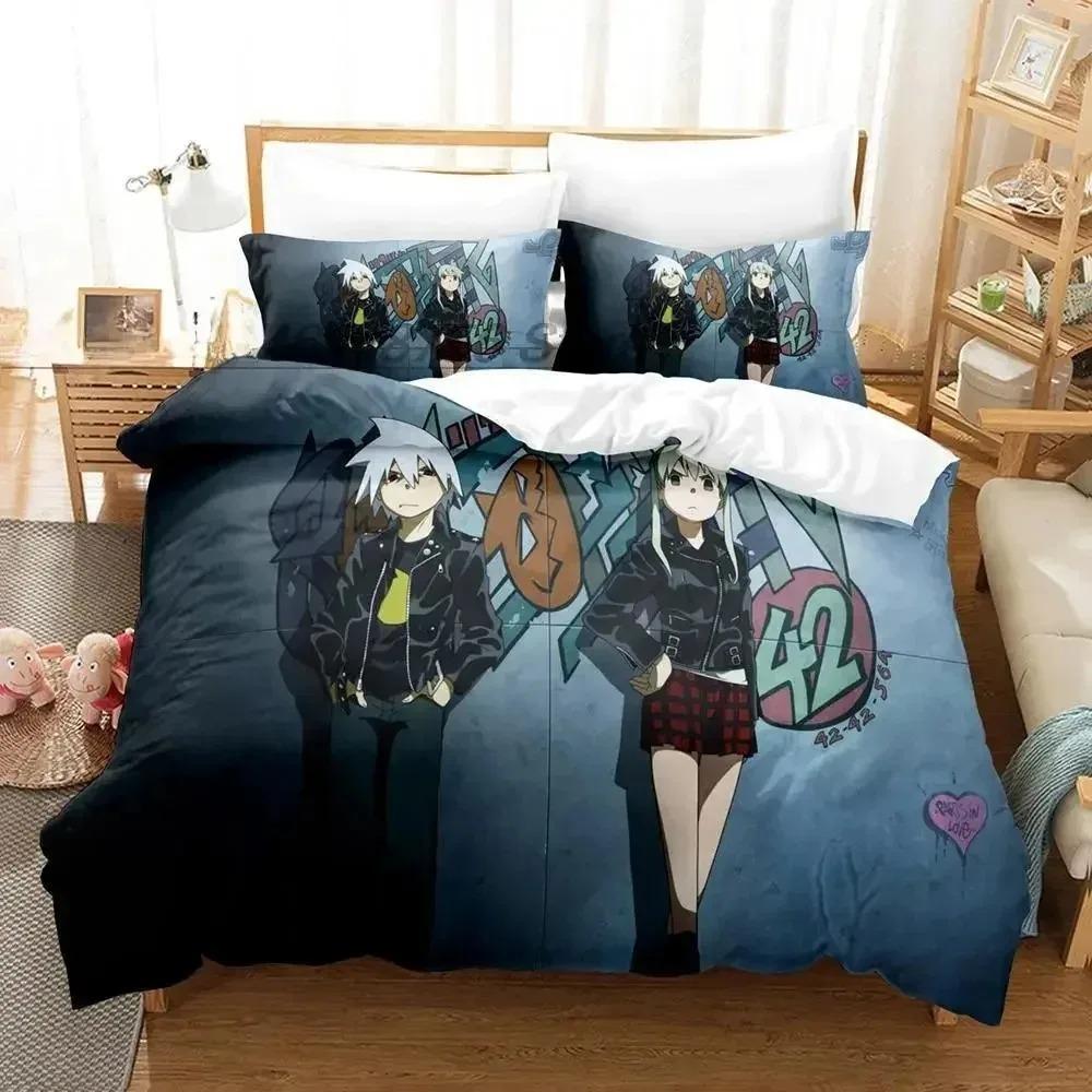 Soul Eater Bedding Set For Bedroom Soft Modern Bedspreads Comefortable Kids Duvet Cover Quilt Cover And Pillowcase