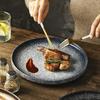 Ceramic Straight Edge Western Dining Plate 8-inch Circular Household Exquisite Breakfast Plates Restaurant 10 Inch Steak Cutlery