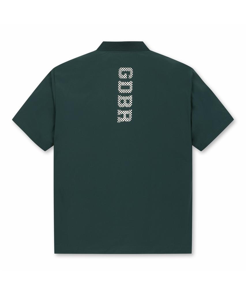Goldeunbeeo (M) Checker Board Patterned Logo Collar T-Shirt G4Tam26411Grx