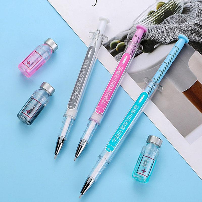 30Pieces Novelty Syringe Peculiar Shape Cute Stationery 0.5 Mm School Office Supplies Gel Pen