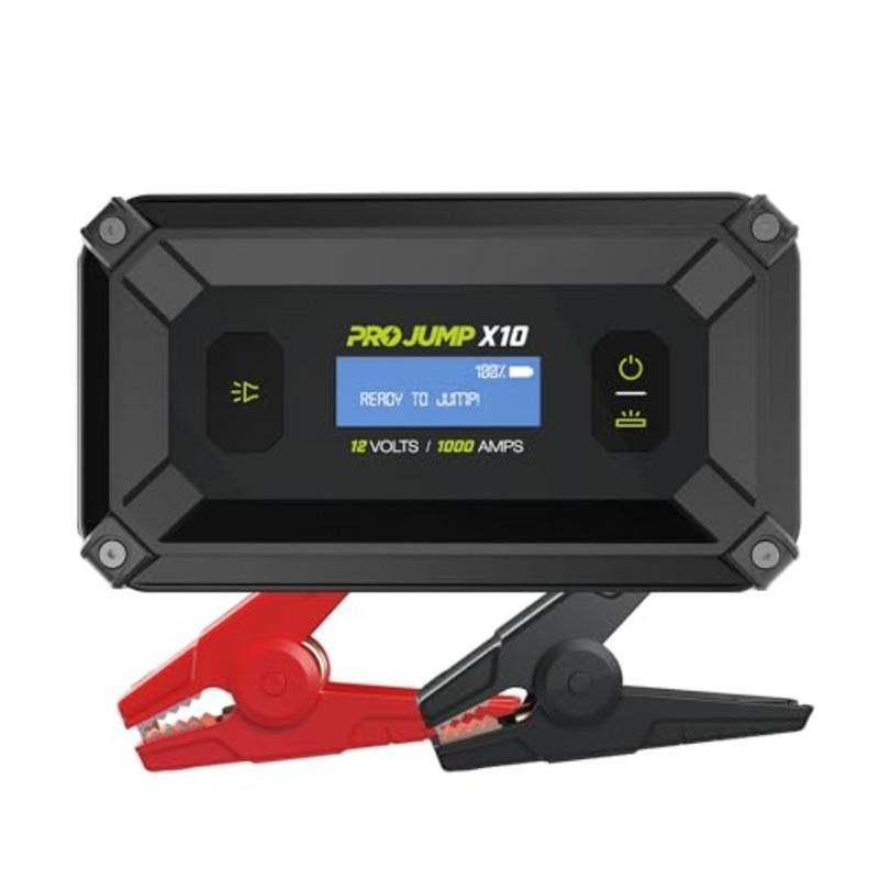 X10 1000A Peak Car Jump Starter with Cross Jump Technology 10000mAh Portable Power Bank LCD Screen for up to 6.0L Gas and 3.0L