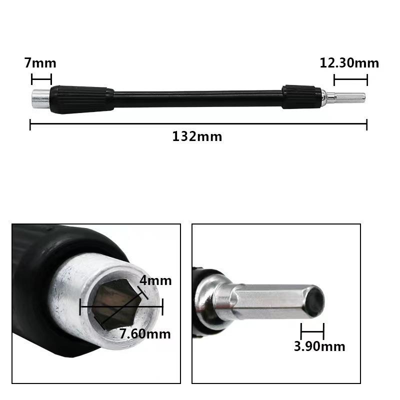Hexagonal Quick-Release Self-Locking Extension Rod for Electric Drill Screwdrivers