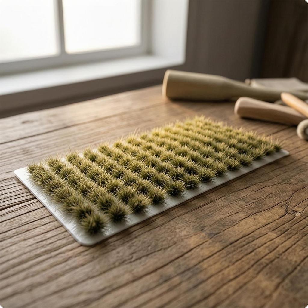 Grass FlatBacked SheetBacked Miniature Clumps Dense for Hobbyists, Miniaturists, Dioramas,