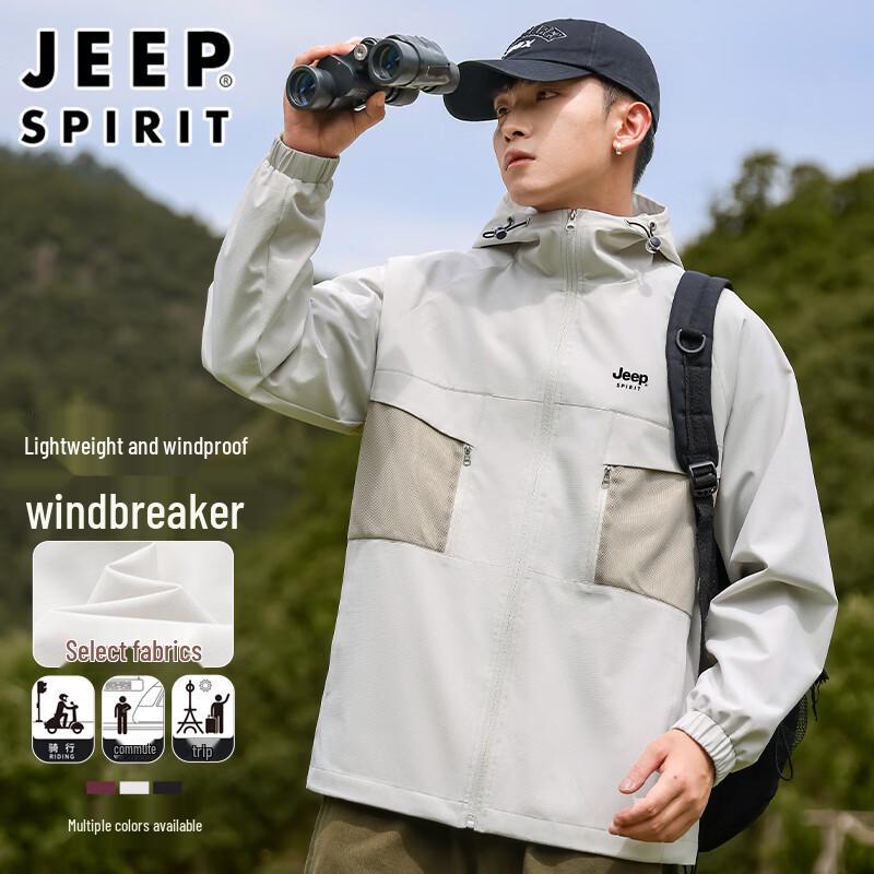 JEEP SPIRIT Men s Hooded Windproof Workwear Jacket M