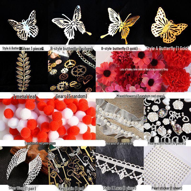 Baji Tuo Pain Bag Material Set: Ornaments, Filling, Props, Accessories, Tying Board, Fixing Glue.