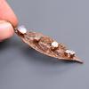 Rainbow Moonstone Rough Gemstone Copper Electroformed Handcrafted Ethnic Pendant V-38