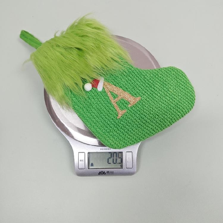 Stylish Embroidered Alphabets Christmas Stocking Knitted Festival Sock for Children Multicolors Holiday Stockings