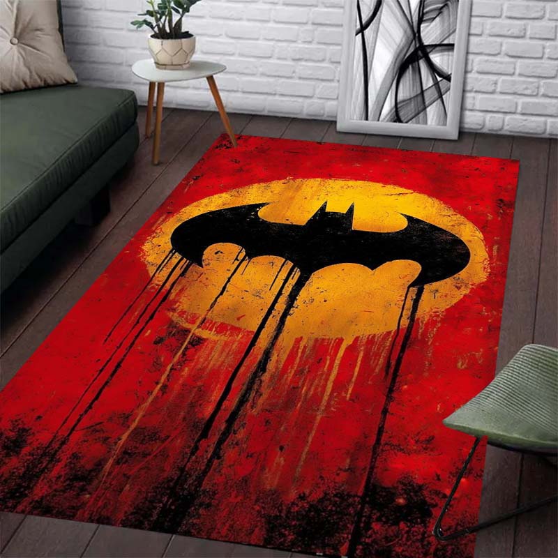Batman Pattern Rug - Non-slip Kitchen and Outdoor Rug, Yoga Rug, Home and Bedroom Decoration, Birthday Gift