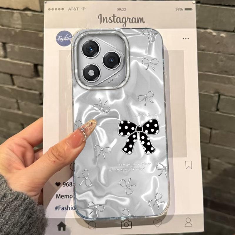 

Pink Bow Love Heart Girls Water Texture Phone Case For Honor 400 Pro X9c Magic7 Magic6 200 Lite Smart X9a X8a X8b X8c X7c Cover Honor 200 Smart