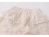 Spring French Embroidered Layered Ruffle High-Waist Long Skirt for Women