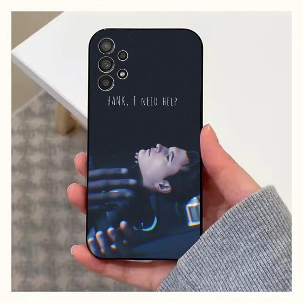 Detroit B-Become H-Human Phone Case For Samsung S25,S24,S23,S22,S20,S21,S10,Ultra,Plus,Lite,FE,Soft Silicone Black Cover
