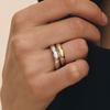 Hyeres-lor Champagne Full Moon Silver (W) Glossy Slim Ring M HL2R33216W9