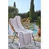 Fouta avec franges "Naël" 95 x 180 cm Coton tissé teint + éponge L'effet Papillon - Nael Sable -