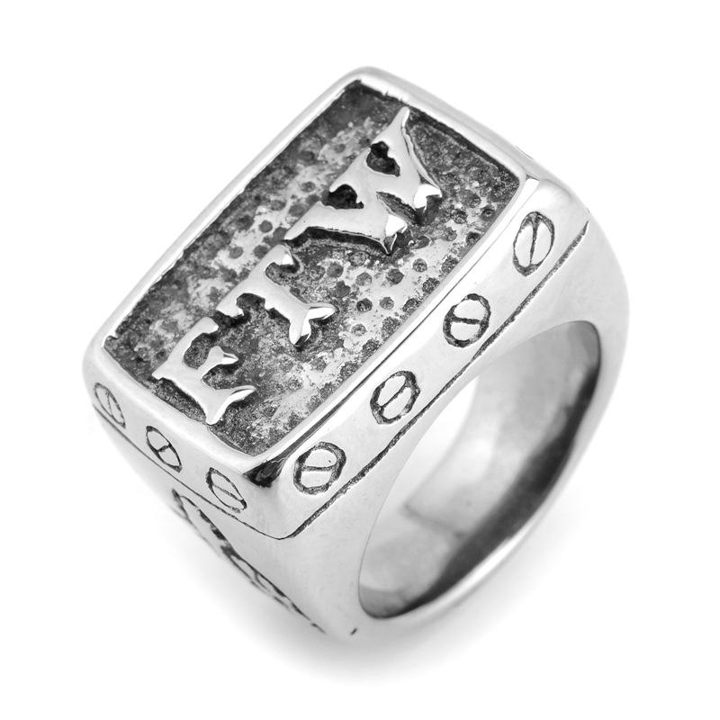 

Кольца Megin из нержавеющей стали и титана FTW с английскими буквами в стиле хип-хоп для мужчин, женщин, пар, друзей, модные ювелирные изделия, Bague 13 серебряный