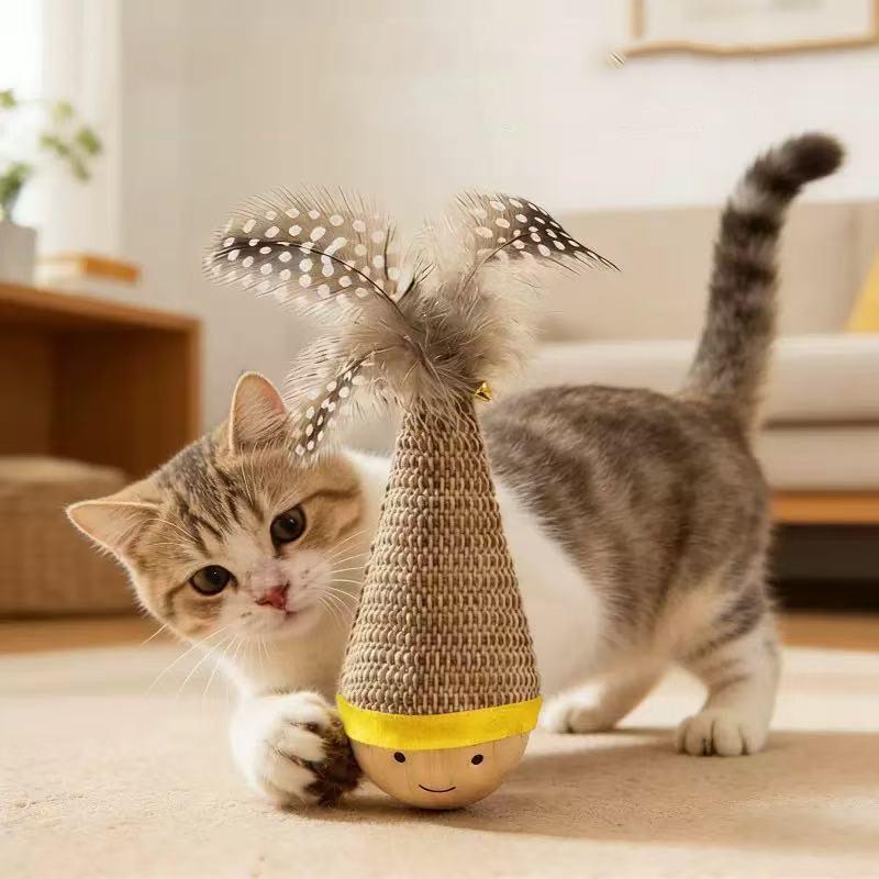 1/2/5pcs Cat Toy Swing Toy Dynamic Shaking Interactive Game Specially Designed Cats Independent Playtime Feather Style Pet Toy