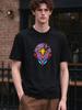 Unisex T-shirt Cool Eagle Print Casual Comfy Short Sleeve Top Daily Wear