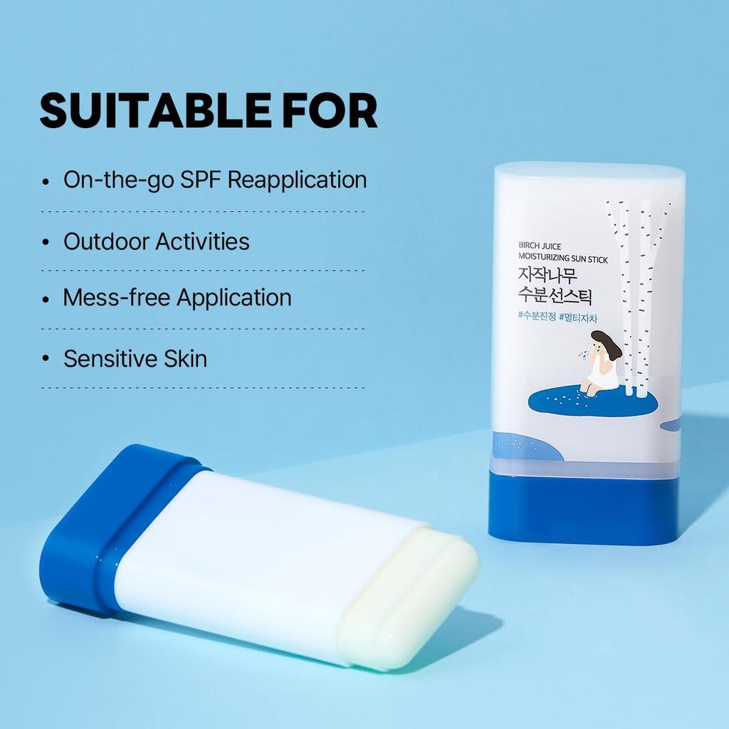 Birch Juice Moisturizing UVLock Sun Stick SPF 50 - Korean sunscreen stick for face and body