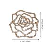 Badge Hollow Camellia Brooch Korean Style Rhinestone Brooch Temperament Suit Collar Pin  Decoration