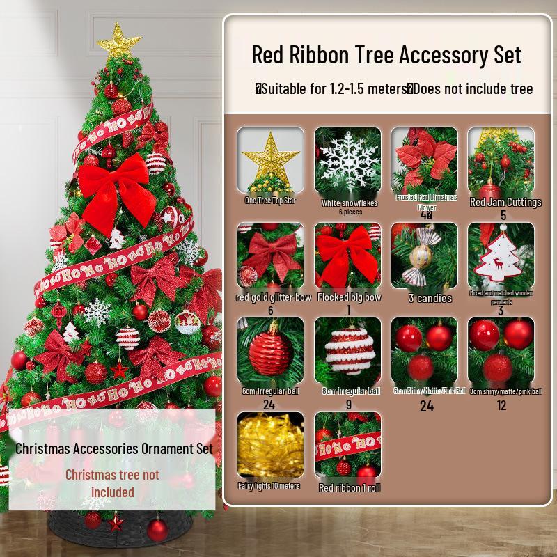 Christmas Tree Ornament Set: Decorations & Accessories Value Pack