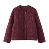Women Coat Round Neck Long Sleeve Solid Color Jacket with Pockets Versatile Style Thickened Casual Outerwear