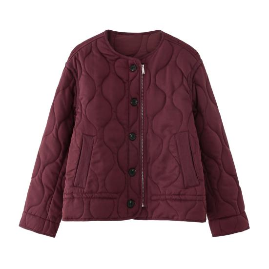 Women Coat Round Neck Long Sleeve Solid Color Jacket with Pockets Versatile Style Thickened Casual Outerwear