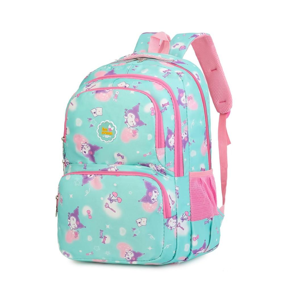 Kuromi Pattern Student Backpack With Breathable Oxford Fabric For Casual School Use