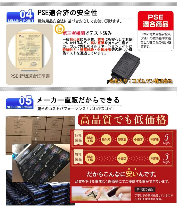 [Amazon Exclusive Brand][Japan Corporation] AKIRARI Christmas Lights, Straight, Classic, 100 Light Bulbs, 10m Long, Rainproof, Connectable,