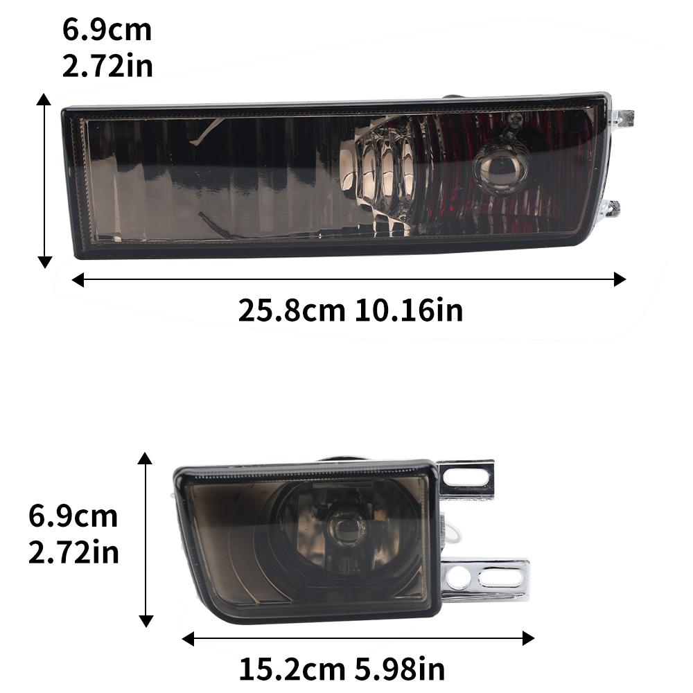 Für VW Golf 3 1992 -1997 Auto Frontstoßstange Nebelscheinwerfer + Blinkleuchte 4 Stück Set Getönte Farbe Autozubehör 1HM941778