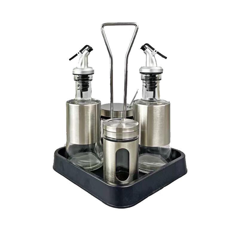Stainless Steel Condiment Bottle Set