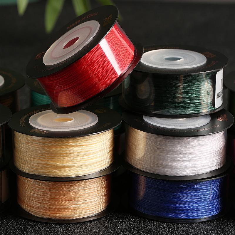 Dragon Knot High-A Jade Thread: Eco-friendly, Colorfast Jewelry Weaving Cord, 79 Colors, Handmade DIY Bracelet Material.