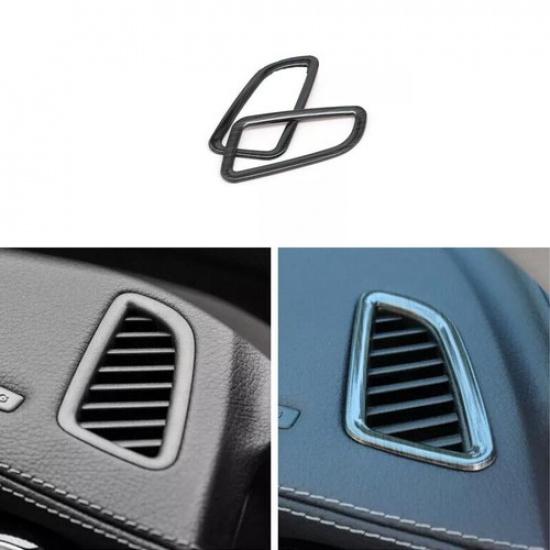 Dashboard Side Outlet Vent Black Titanium For Benz C-Class Cover Trim 2015-