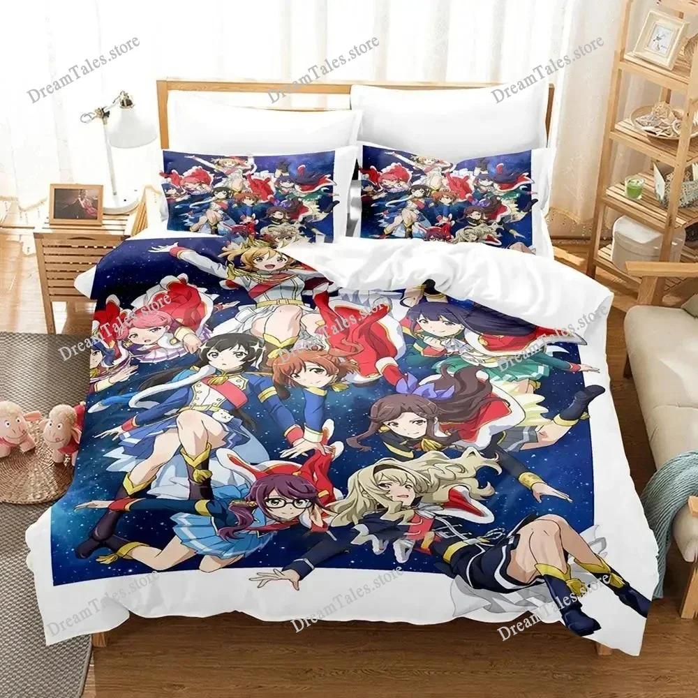 3D Printed Anime Revue Starlight Bedding Set Duvet Cover Bedroom Comforter Single Twin King _Size Quilt Cover Home Textiles