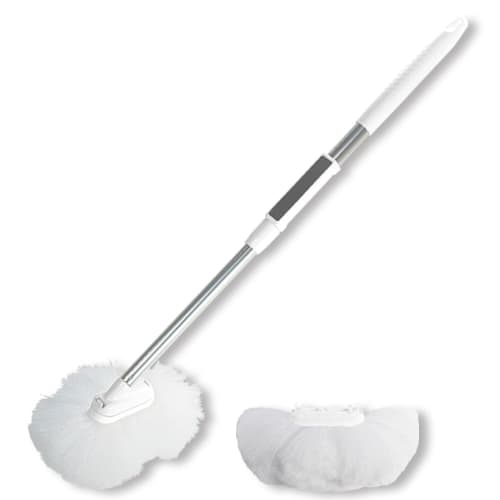 Azuma Smart Bathtub Cleaner FM + Spare Brush with Extendable Handle, Magnetic Storage, Easy-to-Clean Bathtub, Removes Dirt with Just Water, Drains Wat