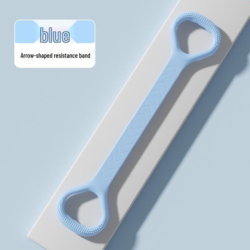 Silicone Figure-8 Yoga Resistance Band for Back and Shoulder Workouts синий