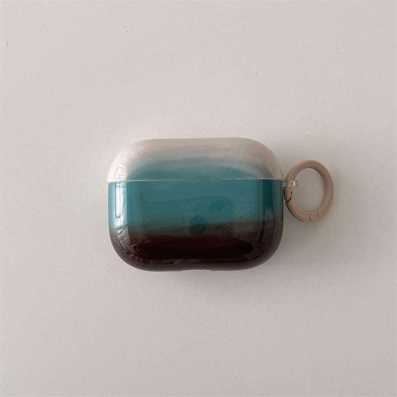 Retro Gradual Change Blue Ins Suitable for Apple AirPods 1st Generation Protective Case Pro1st Generation Earphone Case 1011 Wireless 1st Generation