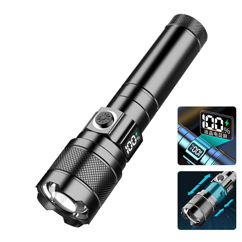 Rechargeable LED Flashlight with Digital Display