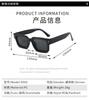 Brand Designer Square Sunglasses Women Men Ocean Color Shades Sun Glasses Female Fashion Rectangle Rivet