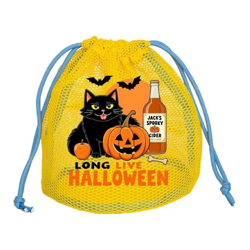 

Large Capacity Halloween Candy Collection Bag For Children Portable Polyester Reusable Party Accessory жёлтый